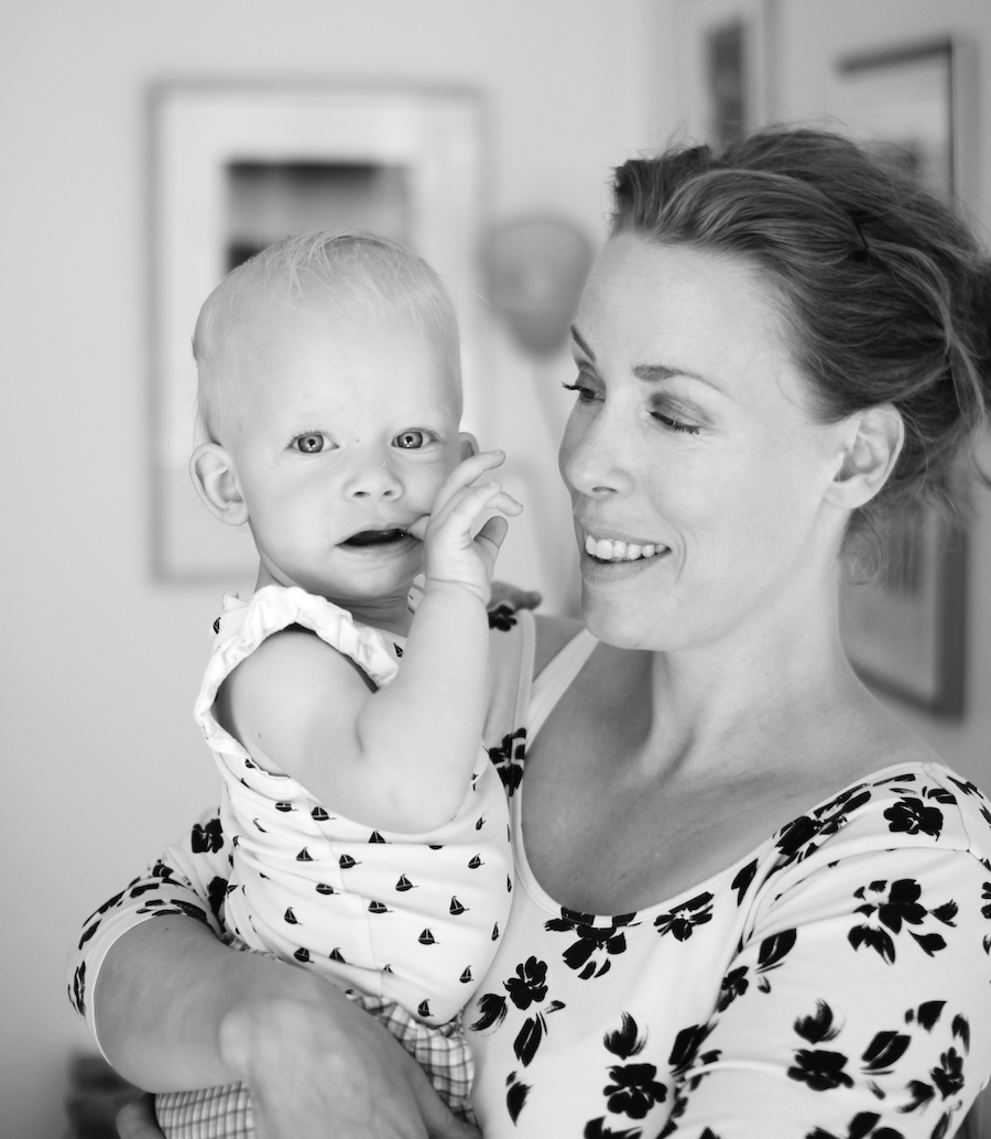 Kristine Oddvin Andersen med baby