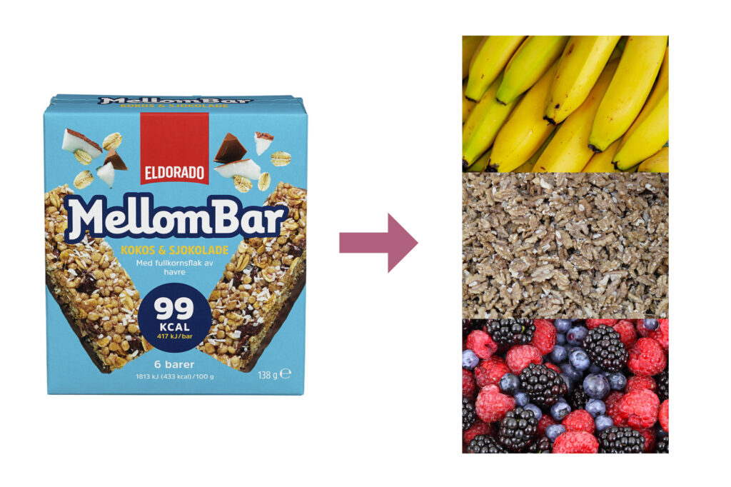 Eske med sjokolade Frukt