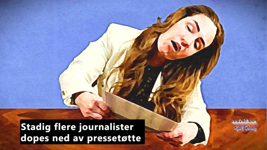 illustrasjon av kvinne som virker neddopet av en avis